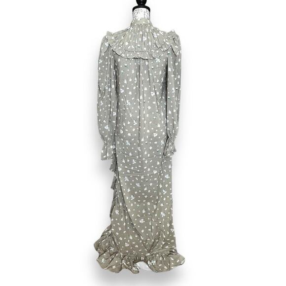 WeWoreWhat Sage Green Polka Dot High Low Dress Boho Prairie XS - Picture 4 of 6